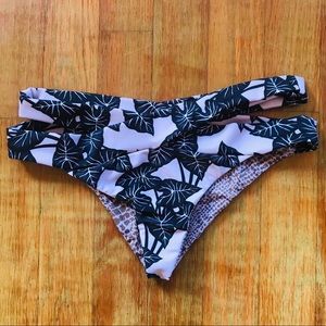 Acacia Swimwear Black and White Bikini Bottom